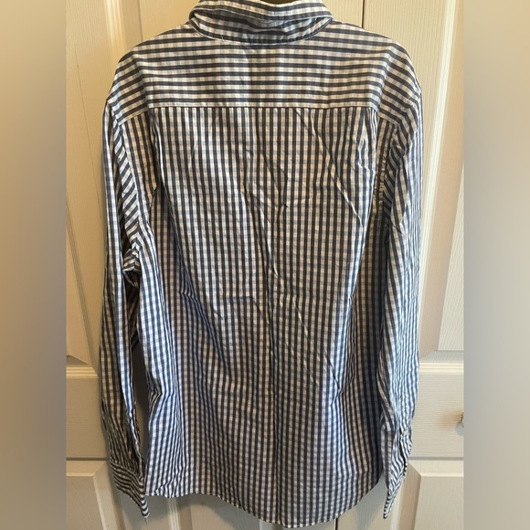Nautica Men’s button down shirt top blue check button up size Medium M new nwt - Picture 3 of 9